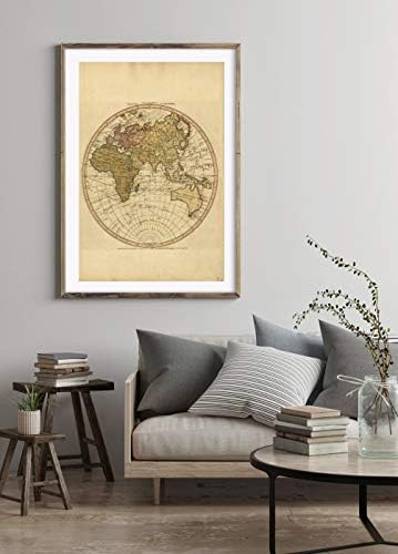 1786 מפה | העולם המערבי החדש או חצי הכדור. העולם הישן המזרחי או חצי הכדור | כדור הארץ | וורל